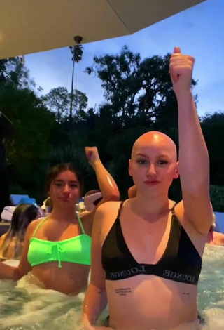 3. Hottie AlexYoumazzo in Black Bikini at the Pool