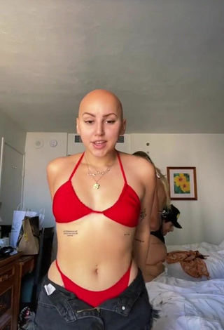 4. Beautiful AlexYoumazzo in Sexy Red Bikini