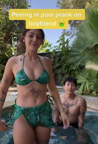 Sexy Aliyah Marie Kent in Green Bikini at the Pool