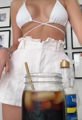 Sexy Amelie Zilber in White Bikini Top