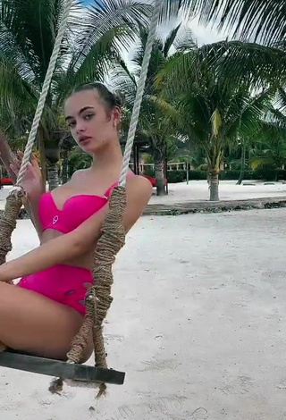 4. Hottie Anya Ischuk in Firefly Rose Bikini at the Beach