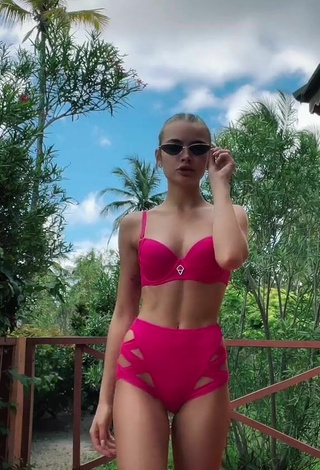 Beautiful Anya Ischuk Shows Cleavage in Sexy Firefly Rose Bikini