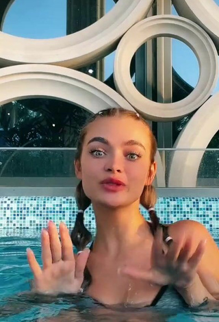 3. Sexy Anya Ischuk in Bikini Top at the Swimming Pool