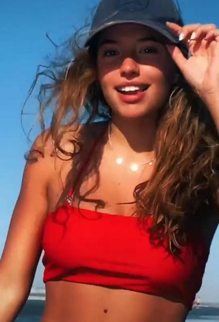 4. Sexy Arianna Somovilla in Red Bikini at the Beach