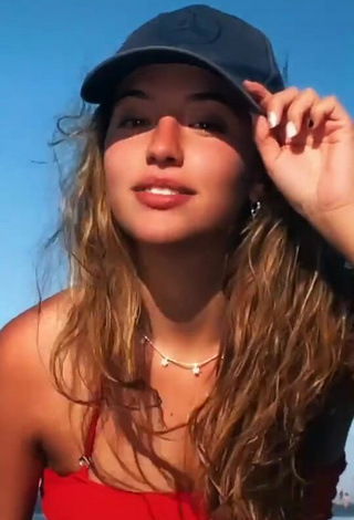 5. Sexy Arianna Somovilla in Red Bikini at the Beach