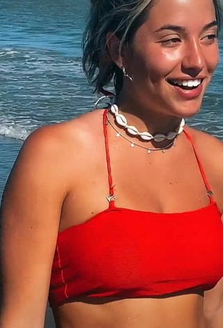 3. Amazing Arianna Somovilla in Hot Red Bikini at the Beach