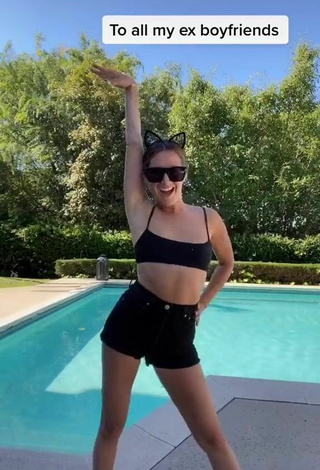 2. Sexy Ashley Tisdale in Black Crop Top at the Swimming Pool