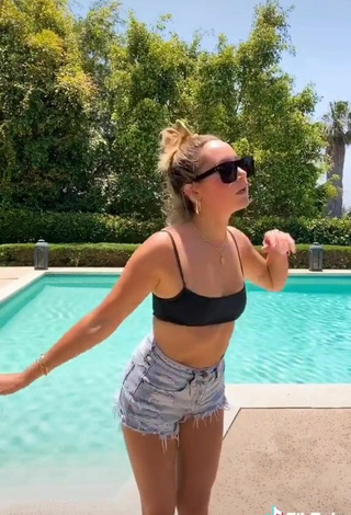 3. Hot Ashley Tisdale in Black Bikini Top at the Pool