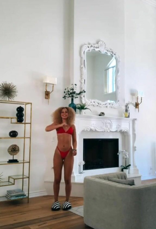 2. Elegant Devyn Winkler in Red Bikini