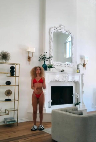 5. Elegant Devyn Winkler in Red Bikini