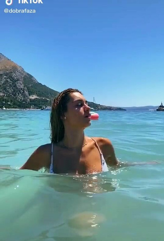 Sweet Ewa Zawada in Cute Bikini in the Sea