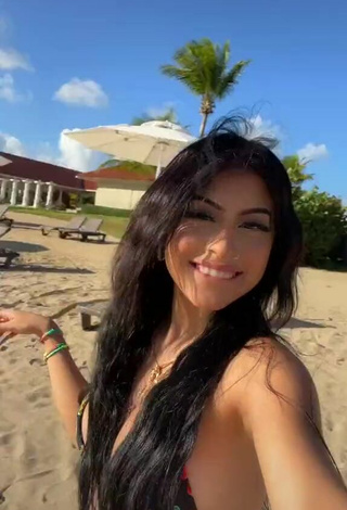 2. Beautiful Desiree Montoya in Sexy Bikini Top at the Beach