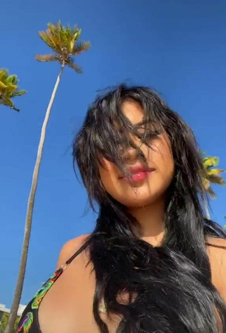 3. Beautiful Desiree Montoya in Sexy Bikini Top at the Beach
