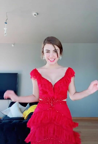2. Sexy Ece in Red Dress