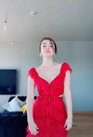 3. Sexy Ece in Red Dress