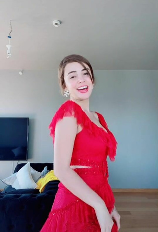 4. Sexy Ece in Red Dress