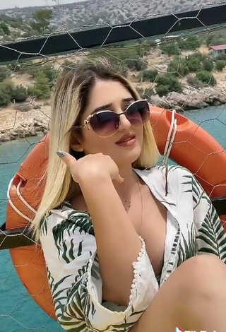 5. Sexy Eda Aslankoç in Olive Bikini in the Sea