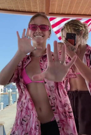 3. Sexy Emma Brooks McAllister in Pink Bikini Top
