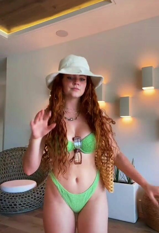 Hot Faith Collins in Green Bikini