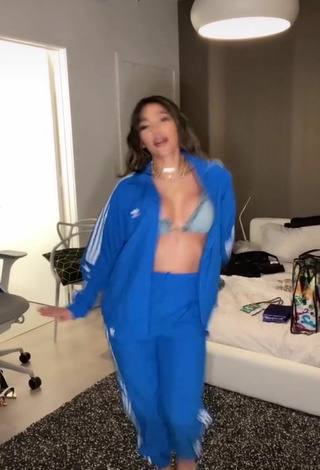 3. Sexy Farina Shows Cleavage in Blue Bikini Top