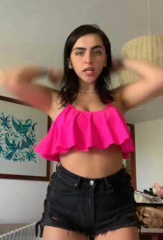 1. Sexy Fer Zepeda in Pink Crop Top