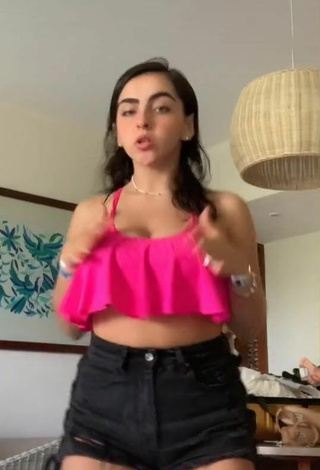 2. Sexy Fer Zepeda in Pink Crop Top