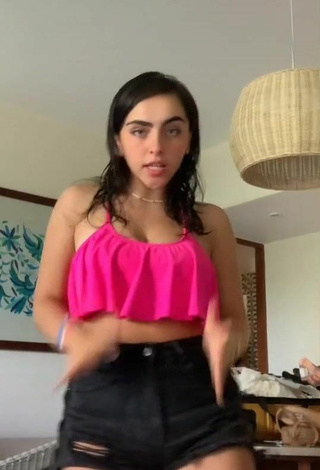 3. Sexy Fer Zepeda in Pink Crop Top