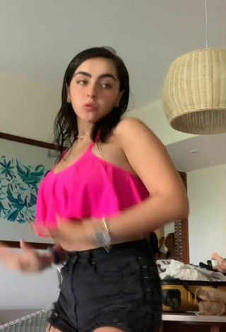 4. Sexy Fer Zepeda in Pink Crop Top