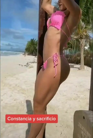5. Franjomar Shows her Alluring Butt at the Beach while doing Fitness Exercises