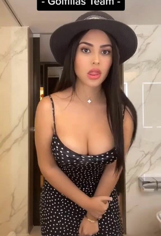 Hottie Franjomar Shows Cleavage in Polka Dot Dress