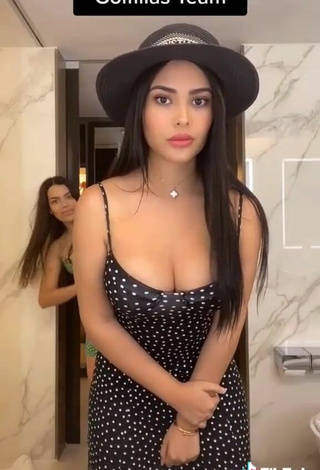 3. Hottie Franjomar Shows Cleavage in Polka Dot Dress