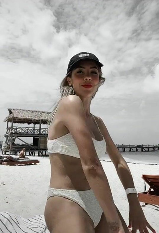 5. Hot Frida Ximena in White Bikini at the Beach