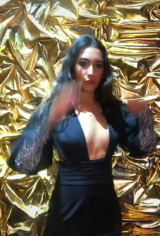 1. Sexy Gloria Valencia in Black Dress