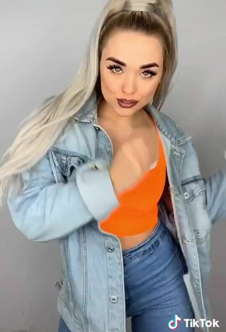 5. Sexy Vanessa in Orange Crop Top