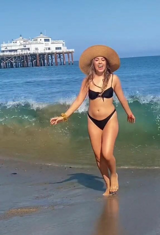 4. Sexy Sofia Bella in Black Bikini at the Beach