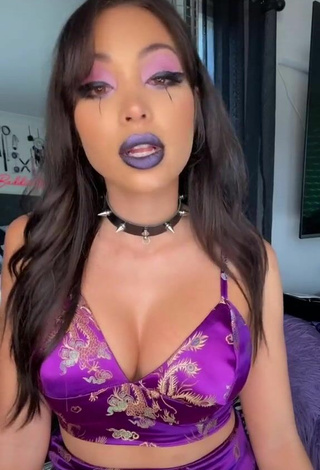 Beautiful Maddy Belle Shows Cleavage in Sexy Crop Top