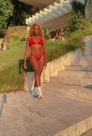 1. Sexy Iza in Red Bikini