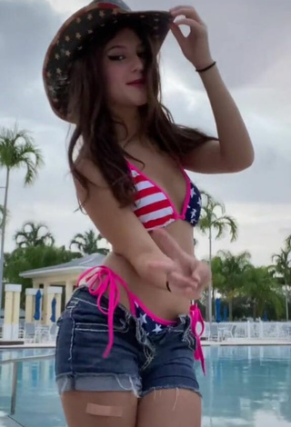 Cute Jenny Popach in Bikini at the Swimming Pool