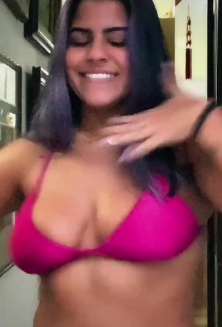 2. Adorable Julia Antunes Shows Cleavage and Bouncing Boobs in Seductive Violet Bikini