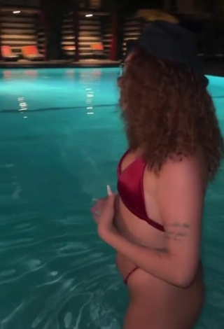 5. Hot Kayla Granda in Red Bikini at the Swimming Pool