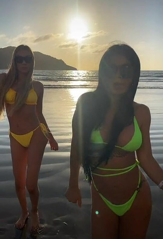 Sexy Kimberly Flores in Bikini at the Beach