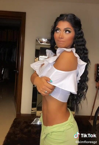 5. Beautiful Kimberly Flores in Sexy White Crop Top