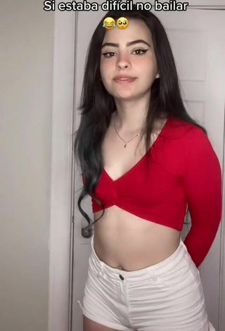 Hot Leidy Riascos in Red Crop Top
