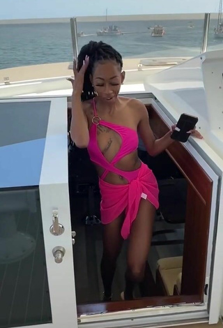 2. Sexy Lala Milan in Firefly Rose Swimsuit on a Boat