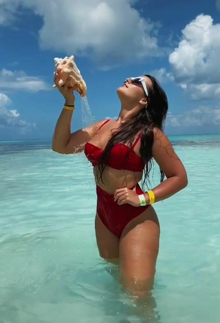 5. Sexy Lana in Red Bikini in the Sea