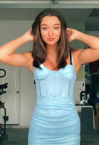 1. Sexy Lia Jakubowski in Blue Dress