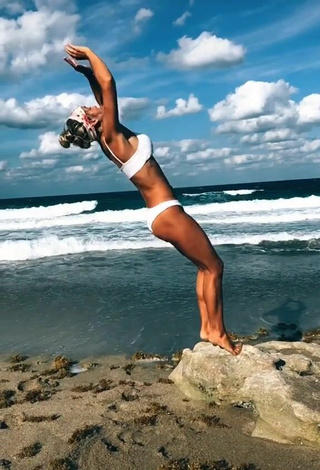 4. Hottest Olivia Dunne in White Bikini at the Beach