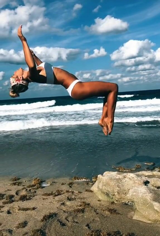 5. Hottest Olivia Dunne in White Bikini at the Beach