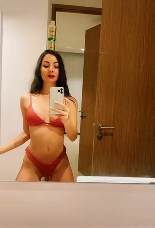 5. Andrea Caro Looks Attractive in Red Bikini