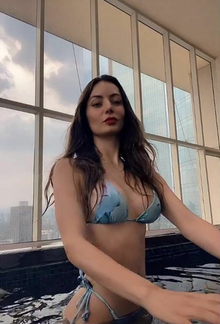 Cute Andrea Caro in Bikini at the Swimming Pool